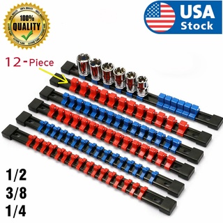 Thanh ray giữ đầu tuýp, đầu socket thiết kế dạng trượt bằng nhựa ABS ( ABS MOUNTABLE SOCKET RAIL RACK HOLDER ORGANIZER )