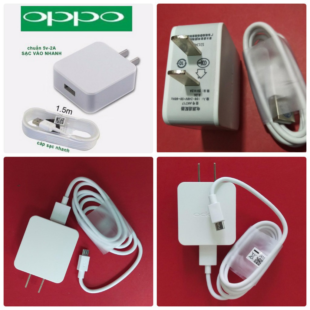 Bộ Củ Cáp Sạc OPPO 5V-2A⚡SẠC NHANH⚡Bộ Sạc OPPO Siêu Bền Hàng Chính Hãng - BH 12T