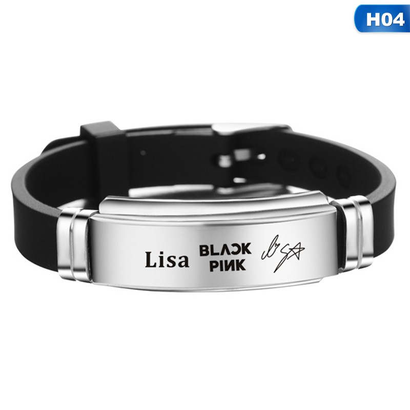 Vòng tay silicon in tên các thành viên nhóm BLACKPINK