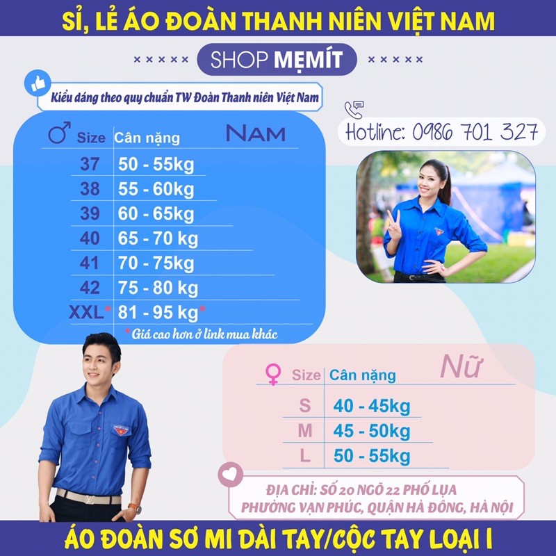 combo Áo Đoàn Thanh niên Việt Nam