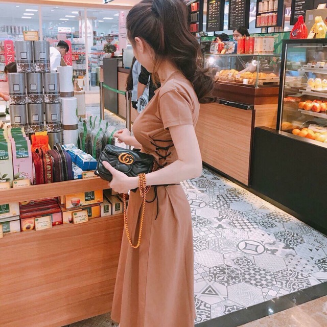 Đầm maxi đan dây