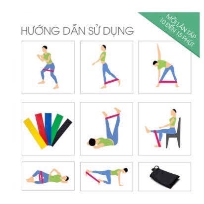 Dây miniband, Dây kháng lực tập gym bằng cao su co giãn tốt tập chân mông