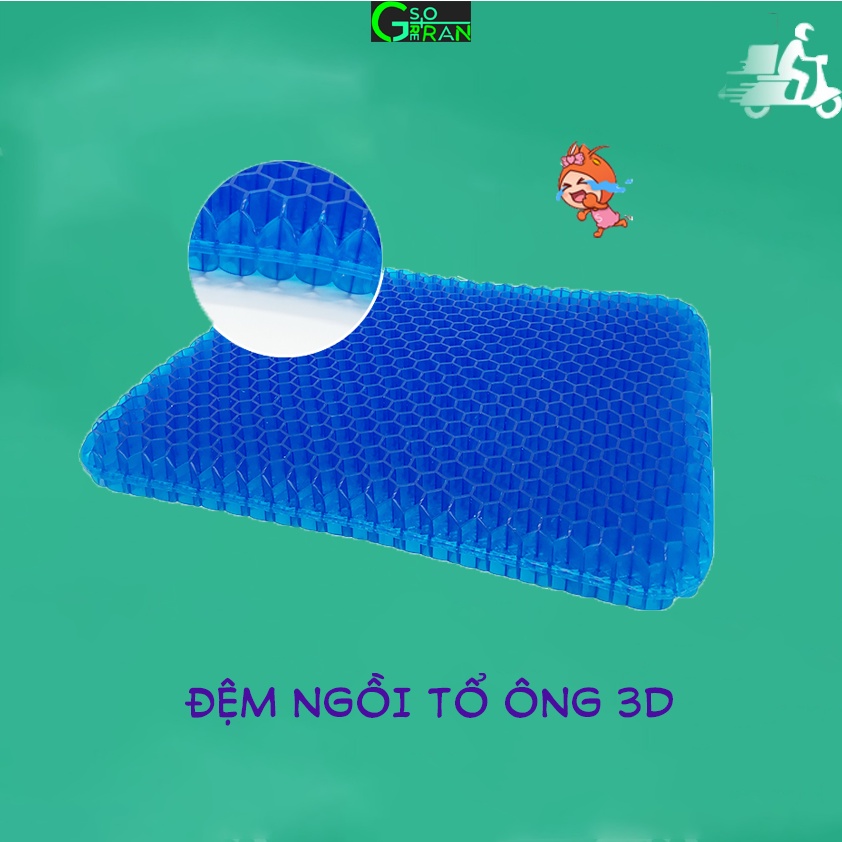 Đệm Ngồi Gel lưới 3D Thoáng Khí Tuần Hoàn Máu, Tiện Lợi - Chống Đau Mỏi Lưng | BigBuy360 - bigbuy360.vn