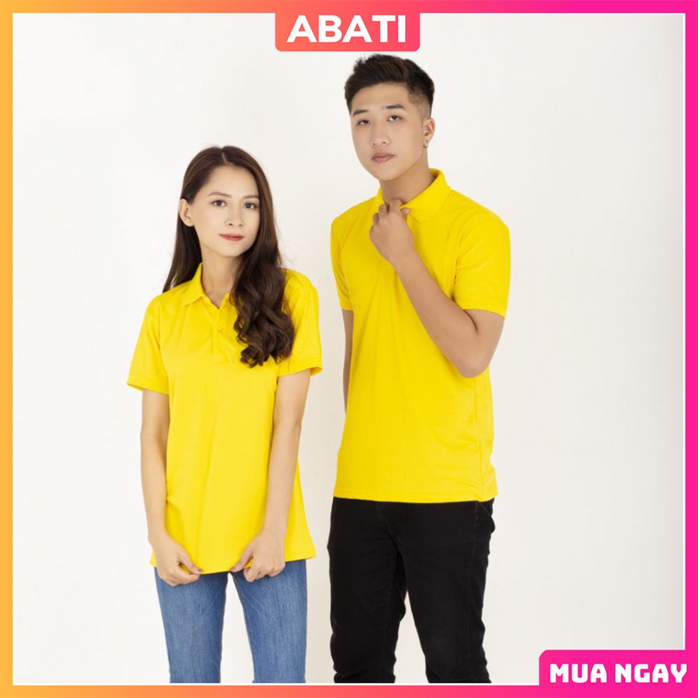 Áo polo nam nữ có cổ form rộng đẹp cao cấp cổ bẻ vải poly thoáng mát thấm hút mồ hôi co dãn bốn chiều ABATI
