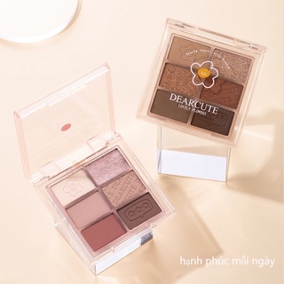 Bảng phấn mắt DEARCUTE sáu màu tông đất mềm mạidành cho nữ Bền chặt