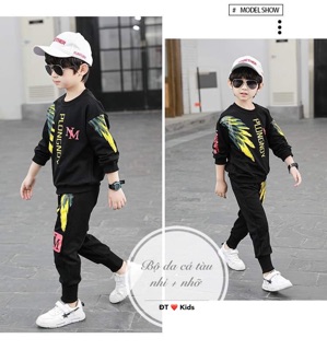Bộ thể thao bé trai 10-28kg, bộ thu đông cho bé