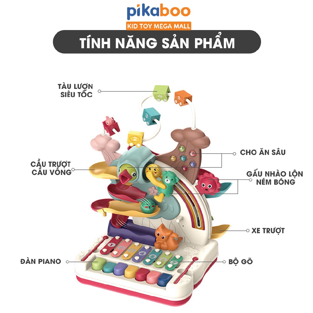 Đồ chơi giáo dục montessori cho bé 8 in 1 cao cấp Pikaboo sớm phát triển toàn diện chất liệu nhựa ABS cao cấp an toàn