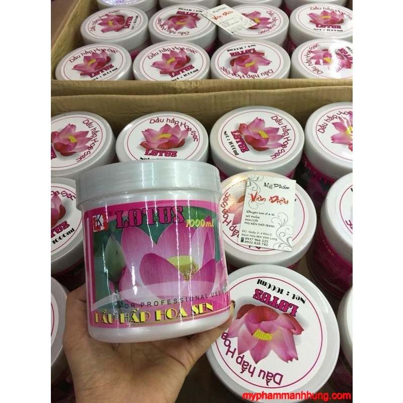 Hấp dầu, Ủ tóc Hoa sen 1000ml