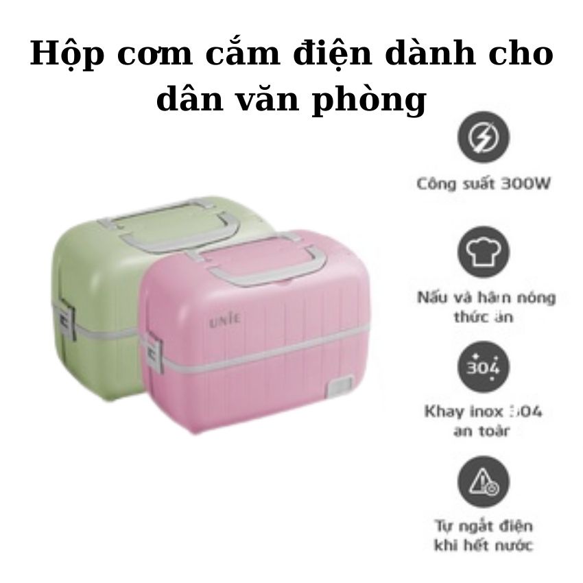 Hộp cơm điện văn phòng 300W nấu cơm nhanh chóng