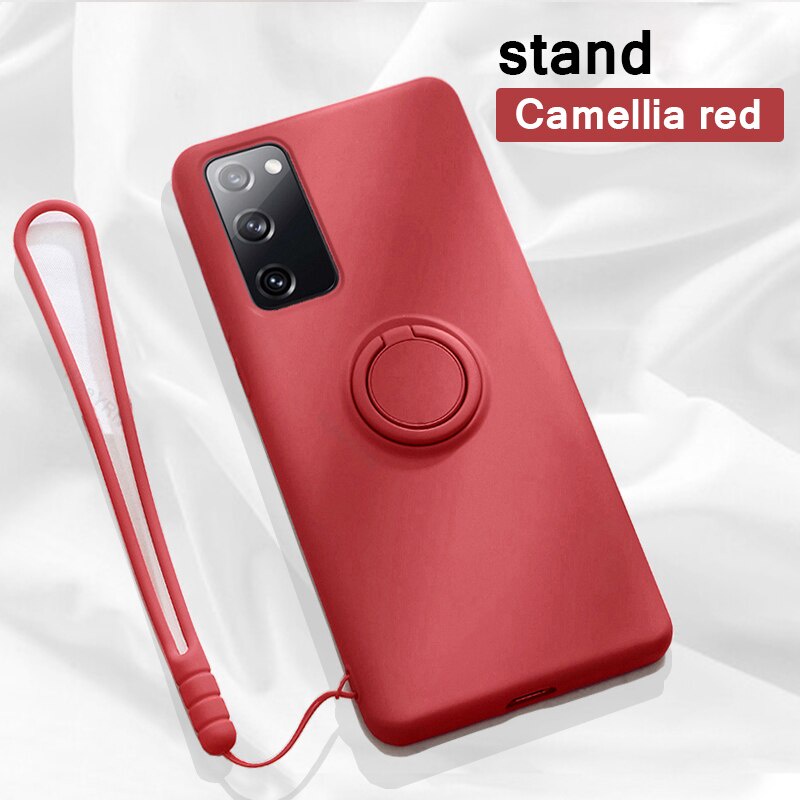 Ốp điện thoại silicon mềm dẻo có giá đỡ nhẫn nam châm gắn xe hơi cho Samsung GalaxyS21 Ultra Plus S20 Plus Ultra S20 FE