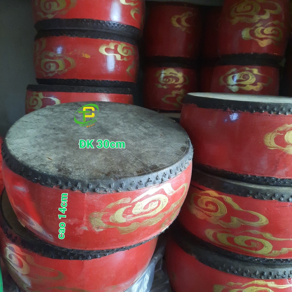Trống khẩu hát chèo, trống khẩu gỗ mít da trâu( 30cm)