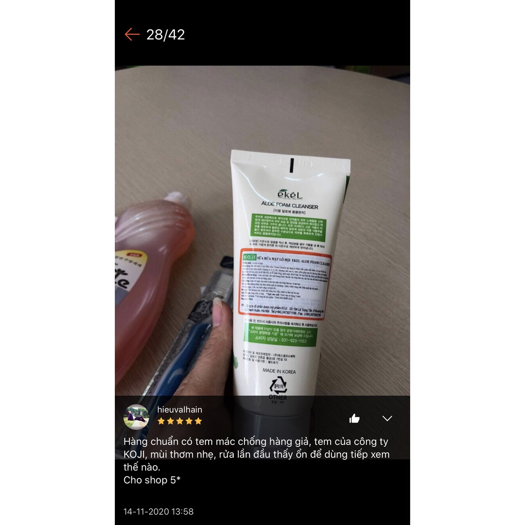 Sữa rửa mặt Ekel Hàn Quốc Chính Hãng 180ml làm sạch sâu ngăn ngừa mụn và loại bỏ bã nhờn | BigBuy360 - bigbuy360.vn