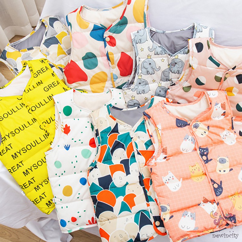 Áo khoác giữ ấm in họa tiết xinh xắn thời trang kiểu Hàn Thu Đông cho bé