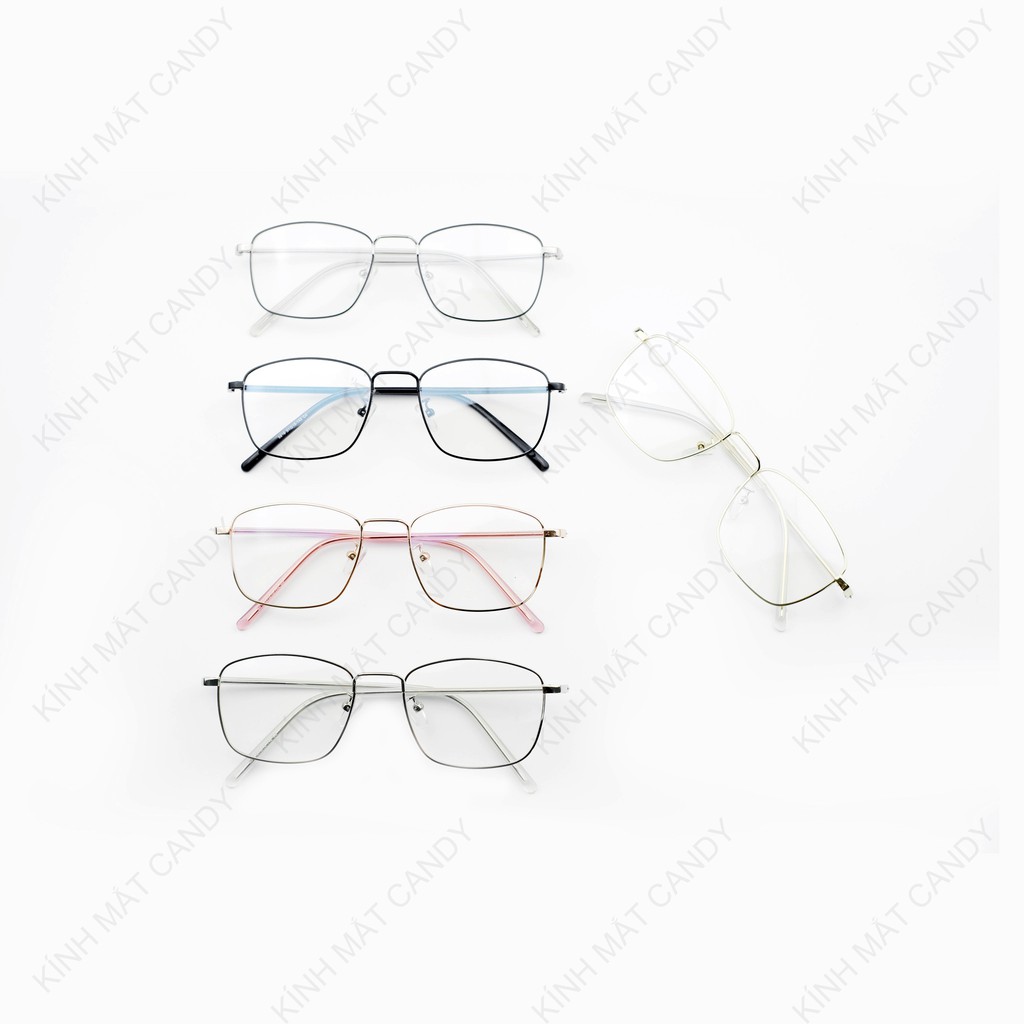 Gọng kính cận vuông kim loại nam nữ 8818 – Kính mắt Candy