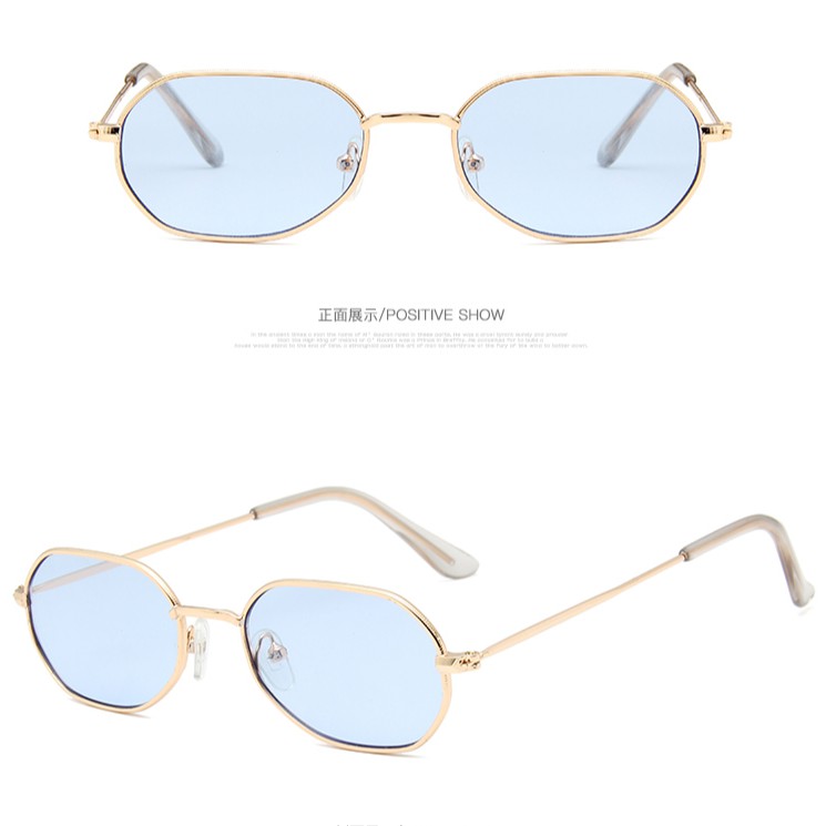 Kính Mát Gọng Kim Loại Hình Oval Phong Cách Retro Thời Trang