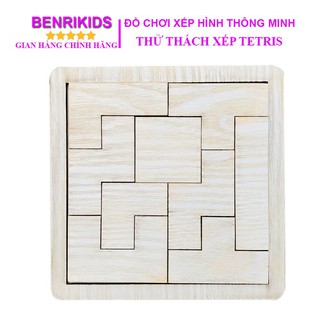 Đồ Chơi Gỗ, Bộ Xếp Hình Tetris Logic Giúp Trẻ Phát Triển Tư Duy Bằng Gỗ Thuần Mộc Tư Nhiên