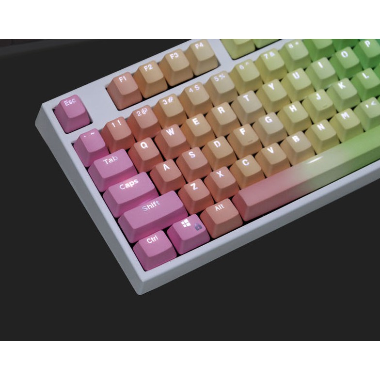 Set keycap Rainbow thick PBT Ninja và Intop PBT doubleshot 108 led phím cho bàn phím cơ