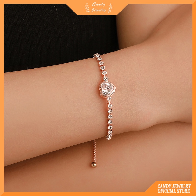 Vòng tay MANYUE thiết kế đơn giản đính đá zircon cỡ nhỏ thiết kế thời trang mới