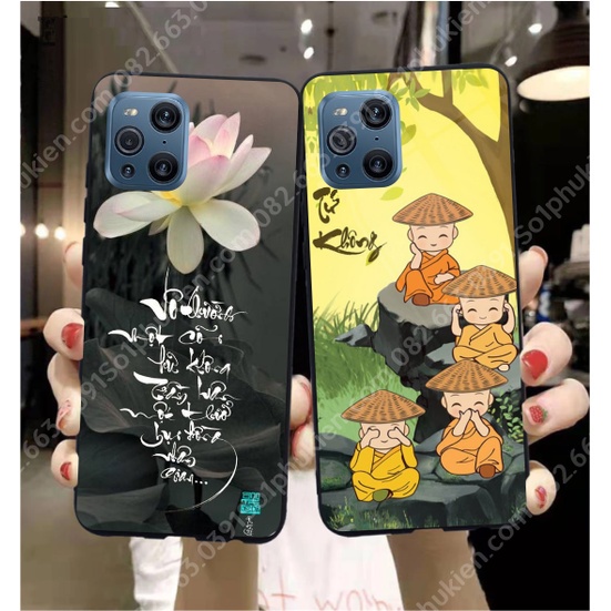 Ốp lưng Oppo Find X3 / X3 pro ép kính nano chống bể hình thư pháp siêu đẹp