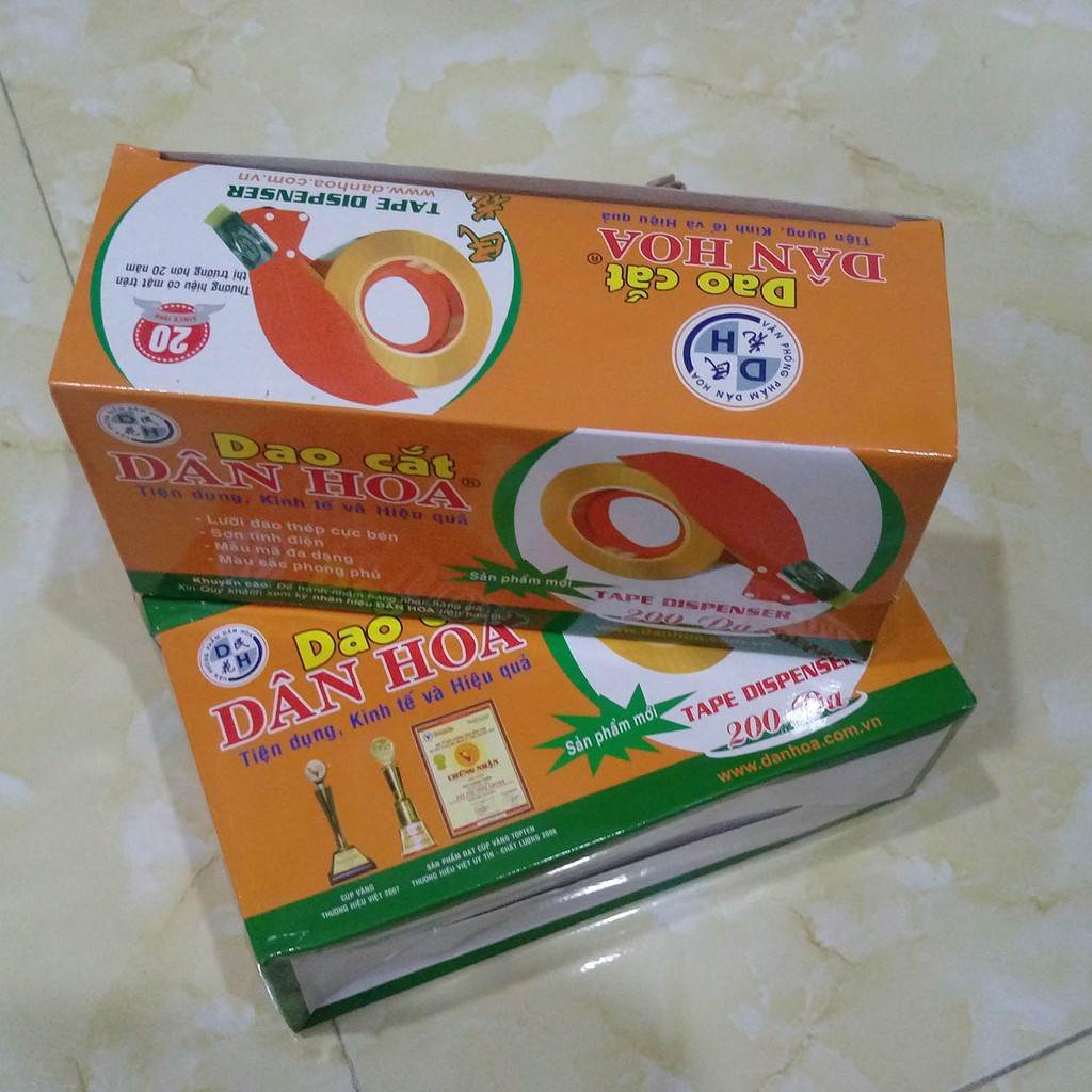 Dao Cắt Băng Dính Dân Hoa, Dao Cắt Lưỡi Thép Cực Bén Phù Hợp Với Loại Băng Dính Đủ 1kg Và Các Loại Băng Dính Lõi 7.5cm