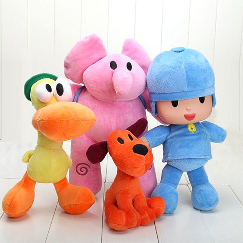 Set 6 Búp Bê Nhồi Bông Pocoyo Elly Pato Loula Mềm Mại