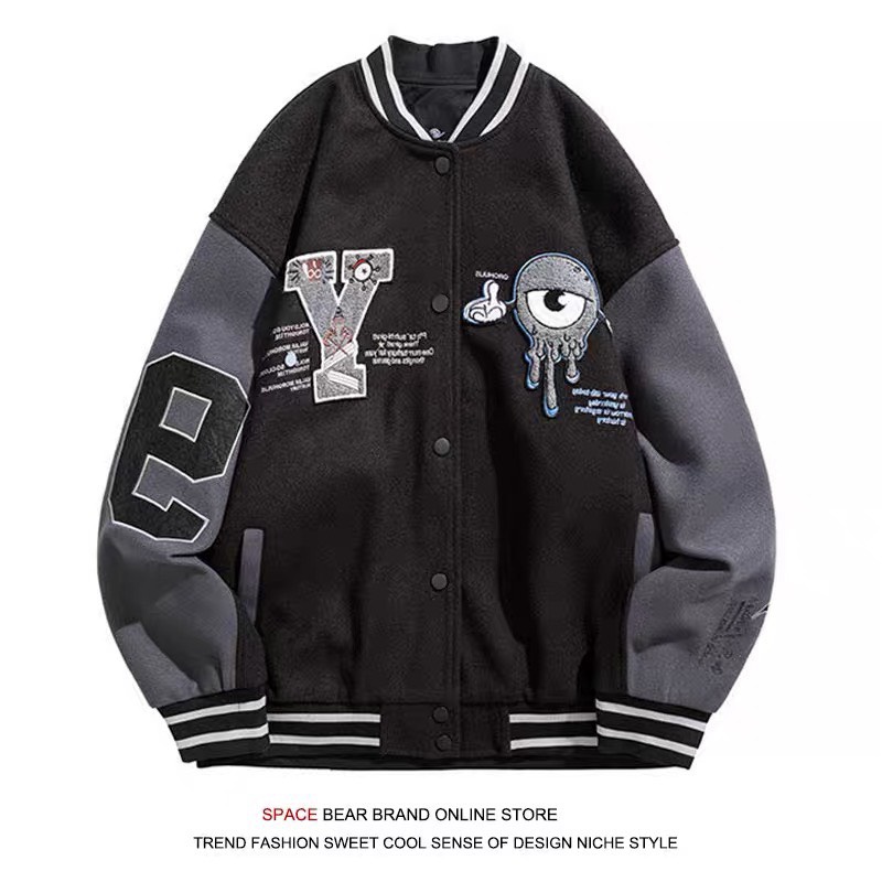 Áo Khoác Hoodie Bomber Phong Cách Bóng Chày Họa Tiết Đỉnh Cao THời Trang Bomber MS3