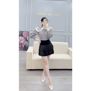 Áo sơ mi kẻ cổ bèo