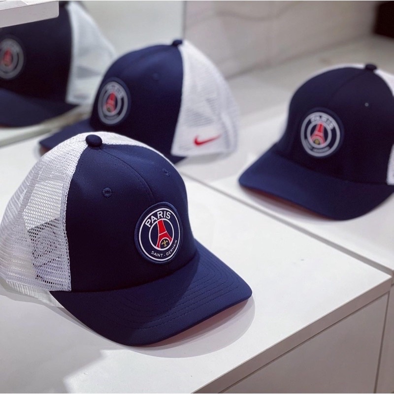 Mũ nón lưỡi trai thời trang Paris PSG pha lưới màu xanh trắng,thiết kế châu âu trẻ trung,cá tính dành cho cả nam và nữ