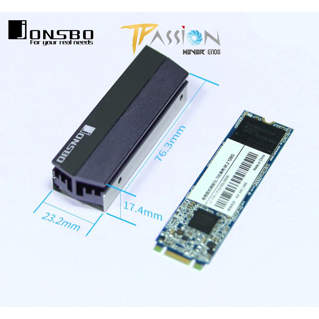 Tản nhiệt SSD 2280 Jonsbo M2 Radiator (Xám bạc) - Hiệu năng tốt, thiết kế tinh tế, chắc chắn