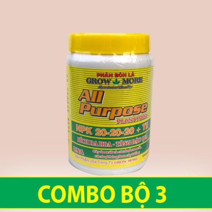 Phân Bón Lá NPK 20-20-20 + TE Của Growmore Loại 100g 3 HỘP