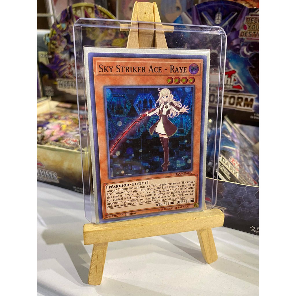 Lá bài thẻ bài Yugioh Sky Striker Ace Raye - Super Premium Gold Rare - Tặng bọc bài nhựa bảo quản
