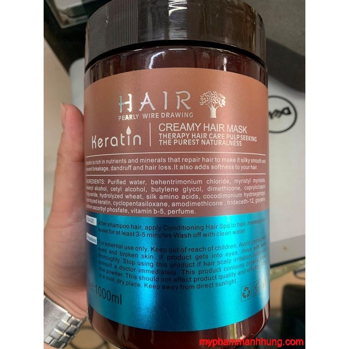 Kem Hấp Ủ Tóc Keratin Creamy Hair Mask 98% 1000ml