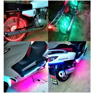 BỘ 2 DÂY LED DEMI CÓ ĐIỀU KHIỂN ĐỔI MÀU VÀ HIỆU ỨNG CHẠY ĐUỔI CỰC ĐẸP CHO XE MÁY Ô TÔ MẪU Q1