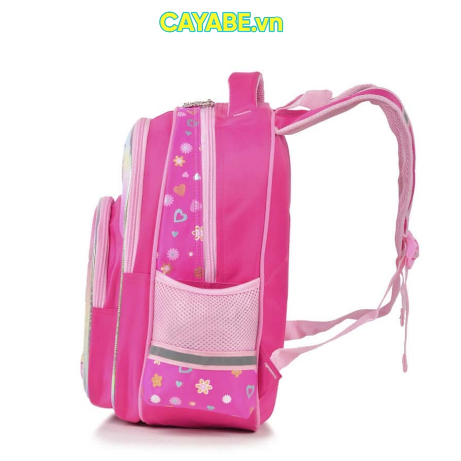 Ba lô chống gù trẻ em tiểu học CAYABE ngựa Pony/ Unicorn màu hồng - tím nhạt