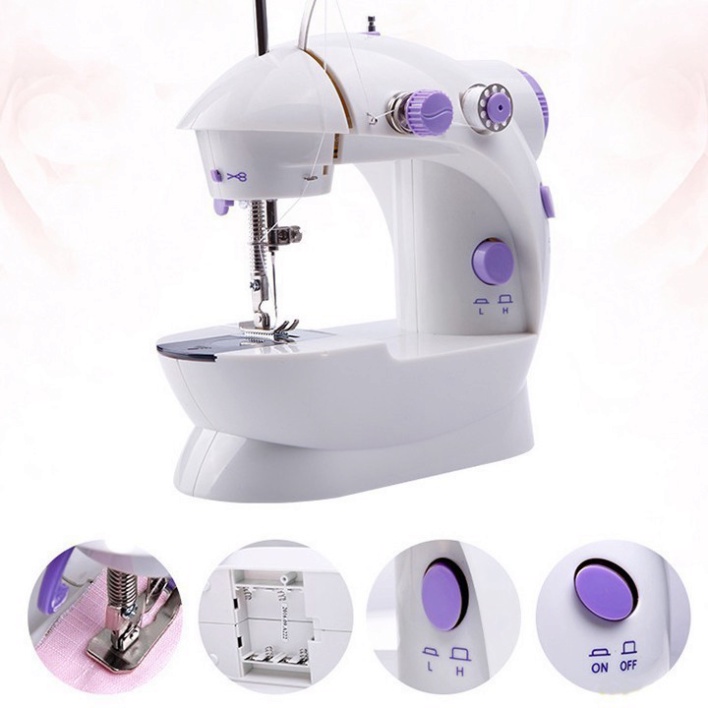 Máy May Mini Để Bàn Gia Đình - Máy Khâu Cầm Tay Mini Gia Đình Siêu Tiện Lợi