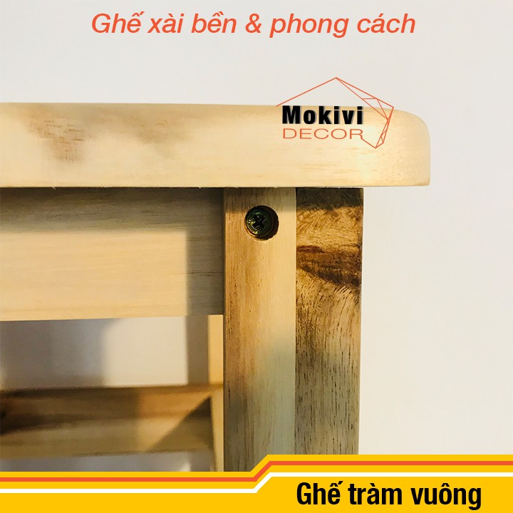 Ghế gỗ tràm ngồi mang giày tiết kiệm thời gian - ghế đôn cafe bệt | BigBuy360 - bigbuy360.vn