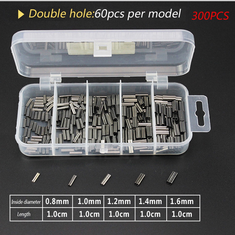 Hộp 300-500 Ống Đồng Nối Dây Câu Cá Chuyên Dụng
