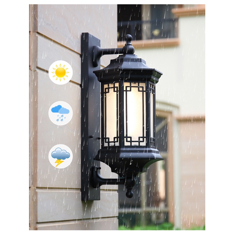 Đèn trang trí treo tường treo cột trong nhà và ngoài trời phong cách cổ điển cực đẹp, dùng điện lưới 220V