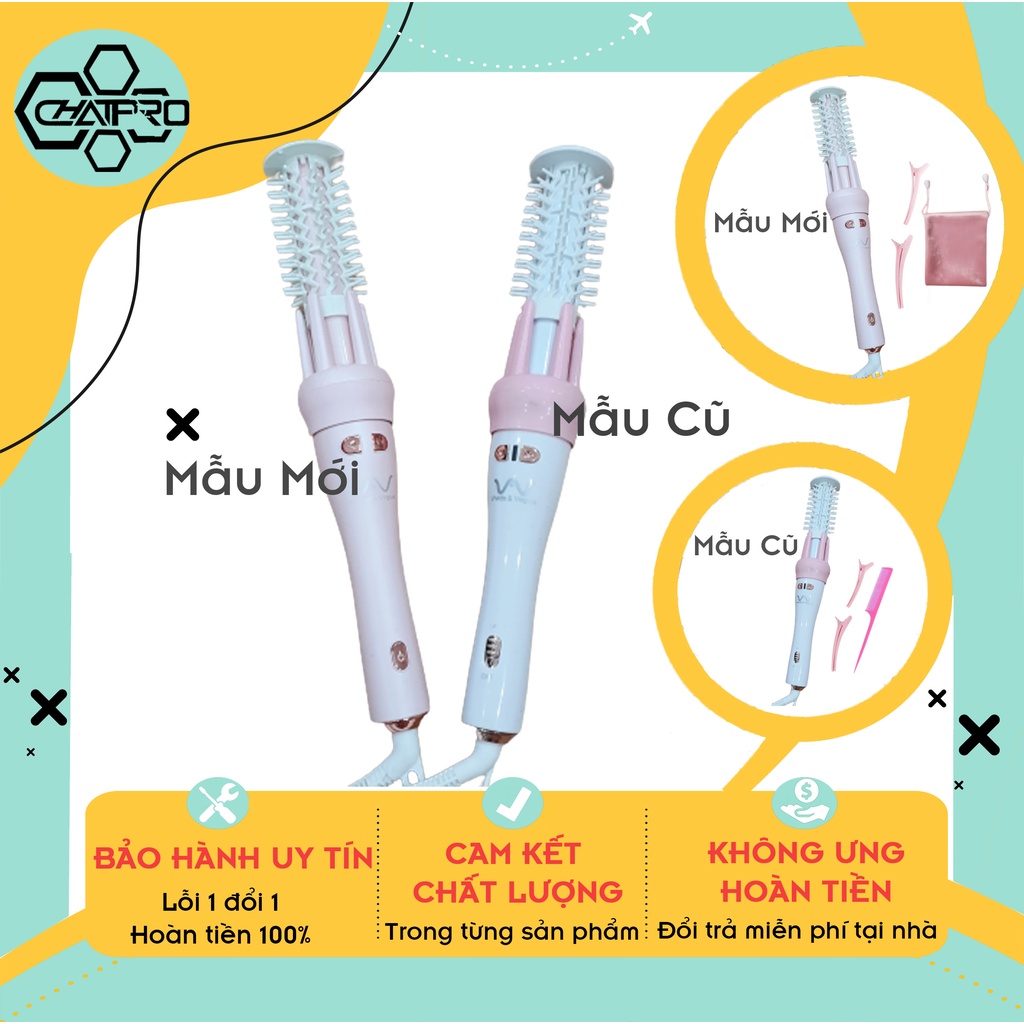 Lược uốn xoăn, máy uốn xoăn xoay tự động 360 độ cao cấp- Bảo Hành 12 tháng