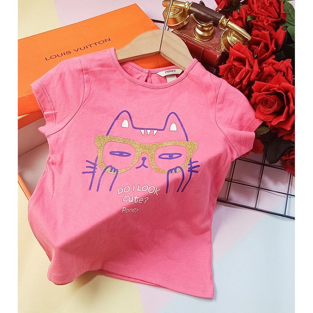 Áo thun Xuất dư xịn bé gái 🍎🍎6-25kg 100% Cotton xuất khẩu cộc tay vài mềm mát mặc hè-SHOP BỐN MÙA
