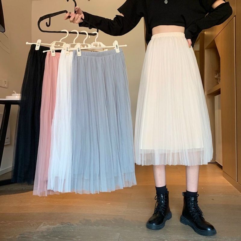 Chân váy voan lưới xoè công chúa