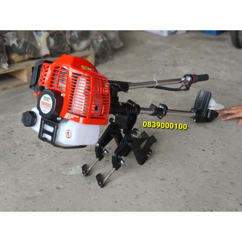Động cơ 520 - Máy cắt cỏ chạy thuyền, xuồng,Ca nô.Động cơ kèm dàn láp chân vịt tay ga chạy xuồng và thuyền Mini