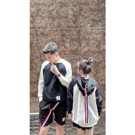 Áo Hoodie Thom Viền Kẻ Đen Trắng Cực Đẹp 2022 - Áo Hoodie Nam Đen Trắng Chất Nỉ Dày Dặn