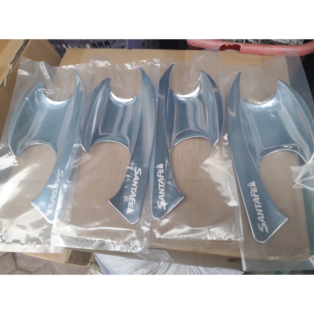 Bộ ốp hõm cửa mạ crom xe Hyundai SantaFe 2019,2020,2021