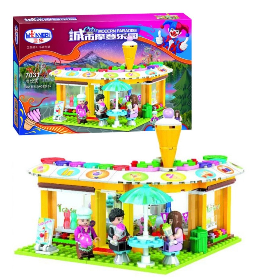 Bộ xếp hình Winner 7031 Cửa hàng bán kem - 251 chi tiết