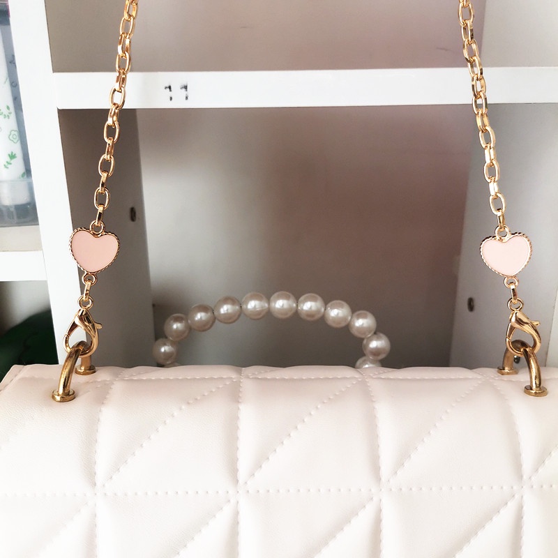 Dây Xích Kim Loại Mở Rộng Gắn Túi Xách Đeo Chéo Hình Trái Tim Thời Trang