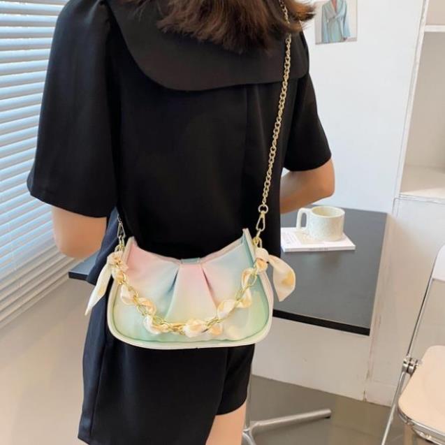 Túi xách nữ đeo chéo nhiều màu, túi xách đa sắc Trend Là Dễ phối màu siêu đẹp