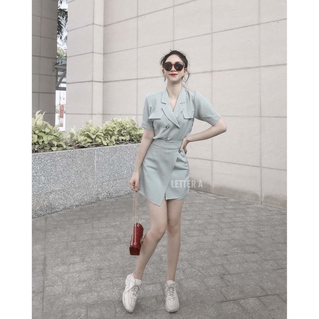 ঔৣ FLASH SALE Set áo vest + quần giả chân váy cao cấp dự tiệc công sở đẹp xinh nữ Letter A SE327 ঔৣ