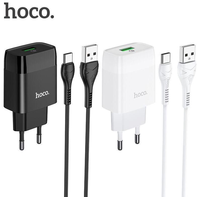 Bộ sạc Hoco C72Q, hỗ trợ sạc nhanh 3A, PD 18W, tương thích với nhiều thiết bị điện thoại Ip/Samsung/Xiaomi/Oppo