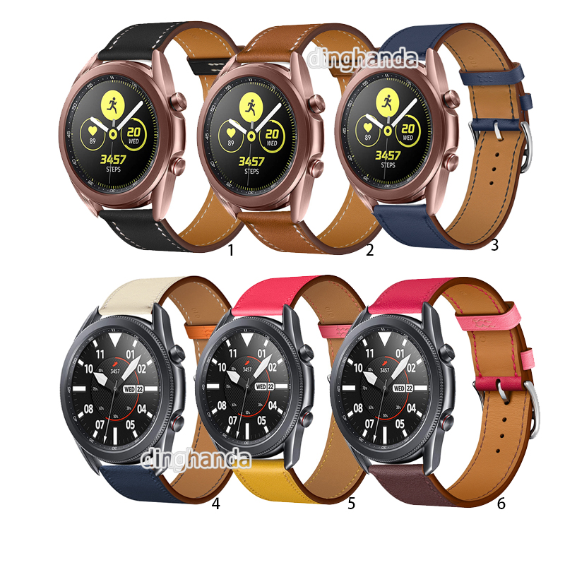 Dây Đeo Bằng Da Thay Thế Dành Cho Đồng Hồ Thông Minh Samsung Galaxy Watch 3 41mm 45mm